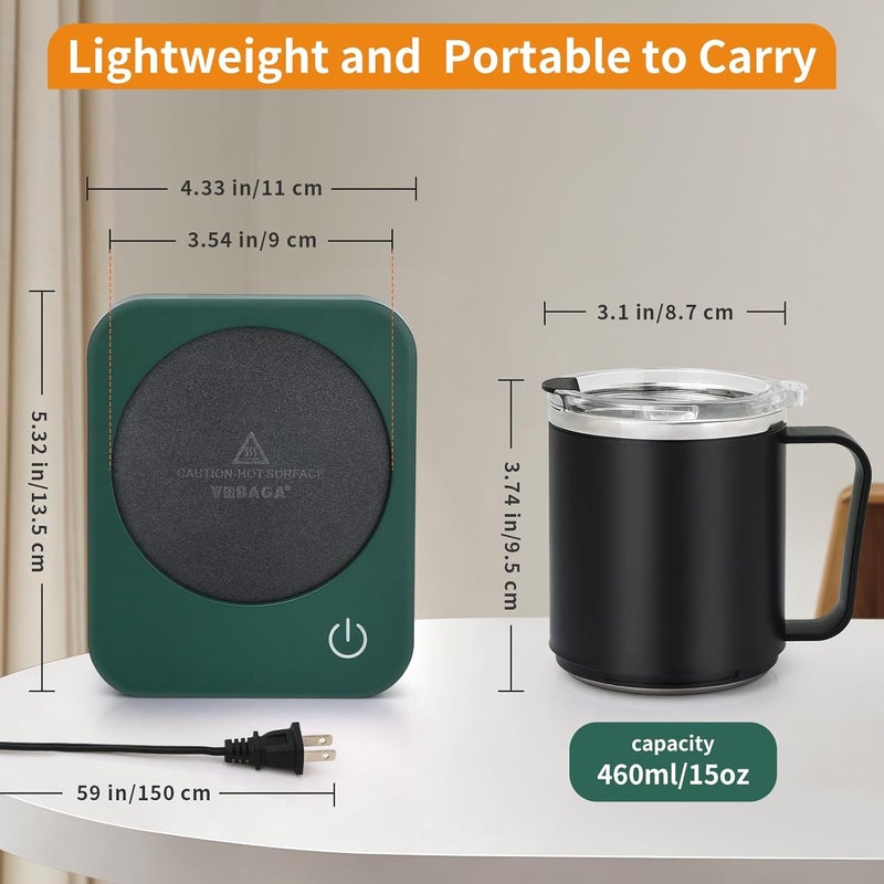 Vobaga Coffee Mug Warmer Set with Auto Shut Off, 15 oz Coffee Mug Gift Set & 3 Temperature Settings Home Office Desk Accessories - Image 5